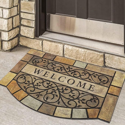Durable Welcome Door Mats, 24"x36" Heavy-Duty Large Outdoor Mat for Front Door with Non-Slip Rubber Backing for Outside Entry, Garage, Patio, High Traffic Area