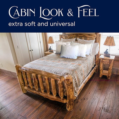 Beacon Blankets Southwestern Agawam Design Throw - 90" x 90" Blanket Only - Premium Plush Blanket Can be Used for Queen or King Size Bed