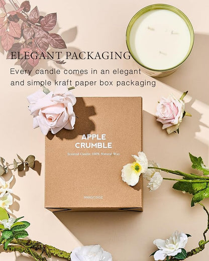 M&SENSE Puffy Cloud Dream Scented Candle, 35 OZ Extra Large 3 Wick Natural Soy Wax Candles 150 Hours Long Lasting Slow Burning, Candles Gift for Spring Home Decor