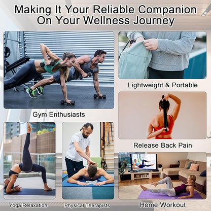 iGreely Premium Muscle Roller The Ultimate Massage Roller Stick 17 Inches Recommended by Physical Therapists Promotes Recovery Fast Relief for Cramps Soreness Tight Muscles Black