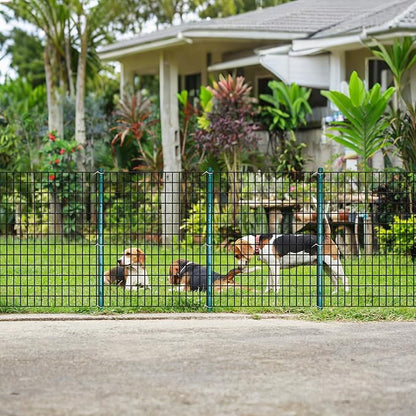 ARIFARO Fence Posts 5 Feet Sturdy Duty Metal Fencing Fencing Poles, Pack of 10, No Dig Garden T Post for Wire Fencing Steel Poles for Yard, Outdoor Wire