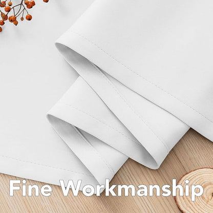 H.VERSAILTEX White Curtains for Bedroom Thermal Insulated Room Darkening Living Room Curtains Grommet Privacy Protection Window Curtain Panels/Drapes for Nursery, 2 Panels, 42x63 Inches, Pure White