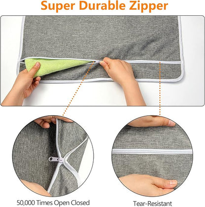 XL Hanging Laundry Hamper, Extra Large Tear-resistance Door Hamper with 2 Types Hooks for Dirty Clothes, Save Bathroom Space Hanging Laundry Bag (36.5x 22 Inch,Grey)