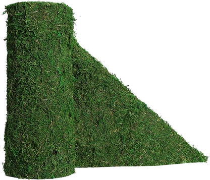 Moss Roll, Dried Moss for Crafts, Moss Table Runner for Fairy Gardens, Wedding Woodland Decor, Preserved Moss Mat for Table Decoration (12" W x 60" L)