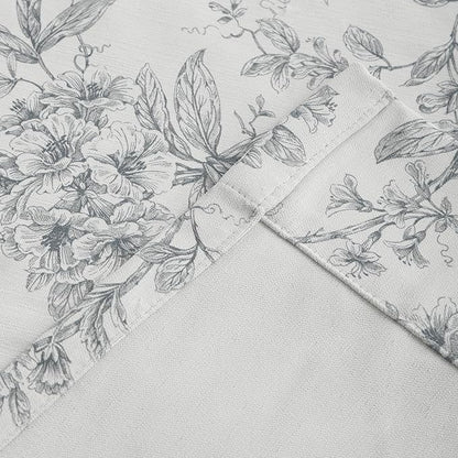 Pinch Pleated Vintage Floral Curtains - Room Darkening Drapes for Bedroom Living Room.2 Panels,40 Inches Wide 92 Inches Long
