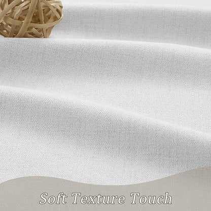 RAIN CITY Snow White Blackout Curtains Back Tab Rod Pocket Pleated Track Curtains Short Kids Bedroom Classic Curtain Drapes 2 Panels Set 63 Inches Long 50x63