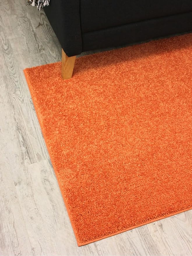 KOECKRITZ Soft and Colorful Kids Classroom Area Rugs (Passes Flammability Pill Test) Many Sizes and Bright Colors to Select from (8' Round, Tangerine)
