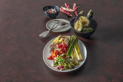 Fortessa Ashton 18/10 Stainless Steel, 2 Piece Serving Set, Antiqued Silver
