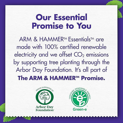 ARM & HAMMER Essentials Fluoride-Free Toothpaste Whiten + Activated Charcoal-4 Pack of 4.3oz Tubes, Clean Mint- 100% Natural Baking Soda