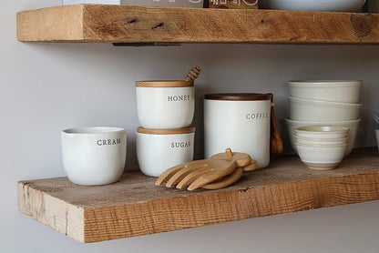 Urban Legacy Deep Floating Shelves | Reclaimed Barn Plank Deep Floating Shelves with Low Profile Brackets | High Weight Capacity (24" x 11" x 2")