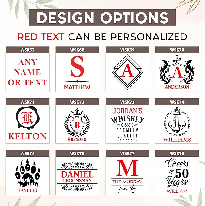 Personalized Triangle Whiskey Decanter Set for Men 650ml Luxury Gift for Groomsman, Liquor Decanters with 2 or 4 Glasses for Birthday, Retirement, Weddings - 24 Engraved Design Options