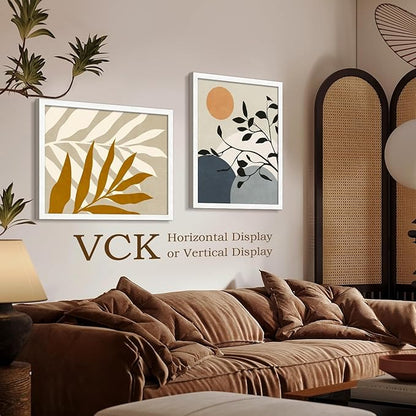 VCK 22x28 Poster Frame Set of 3 - White,Solid Wood Picture Frames, Textured Exclusive Wall Gallery Frame