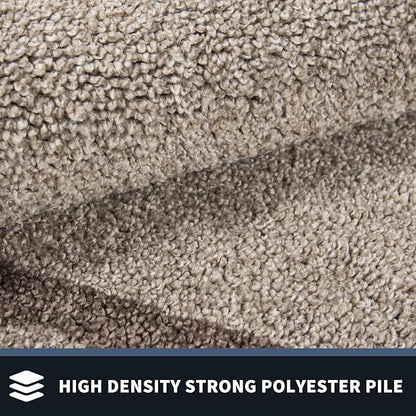 PURRUGS Dirt Trapping Door Mat 34" x 60", Non-Slip/Skid Machine Washable Entryway Rug, Shoes Scraper, Area Rug, Super Absorbent Welcome Mat for Muddy Wet Shoes and Paws, Beige & Grayish Brown