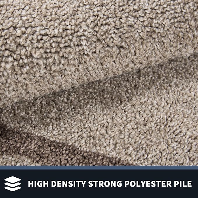 PURRUGS Dirt Trapping Door Mat 24" x 60", Non-Slip/Skid Machine Washable Entryway Rug, Shoes Scraper, Area Rug, Super Absorbent Welcome Mat for Muddy Wet Shoes and Paws, Beige & Grayish Brown