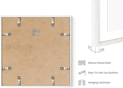 HAUS AND HUES White Square Frame Set of 1-12x12