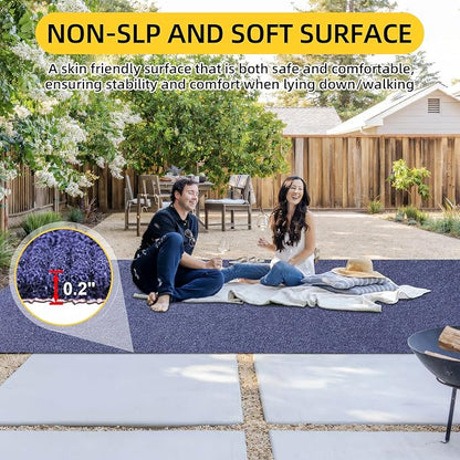 Marine Carpet,5 FT x 20 FT Deep Blue Indoor Outdoor Rug 0.2" Thick Boat Carpeting with Water-Proof TPE Backing, Non-Slip Outdoor Marine Carpet Roll for Home, Patio, Porch, Deck