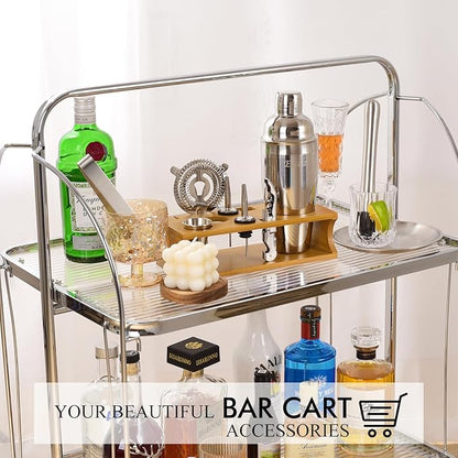 Bartender Kit Cocktail Shaker Set with Stand Bar Tool Bar Set for Drink Mixing Home Bartending Kit 11-Piece Bar Cart Accessories: Martini Shaker, Mixer Spoon, Jigger, Muddler, Strainer & Recipes Gifts