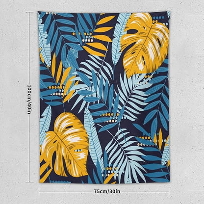 ICMOLYYENLO Palm Leaf Tapestry Wall Hanging, Tropical Leaves Plant Jungle Green Hawaiian Art Home Decor for Guest Bedroom Living Room Dormitory 30" x40