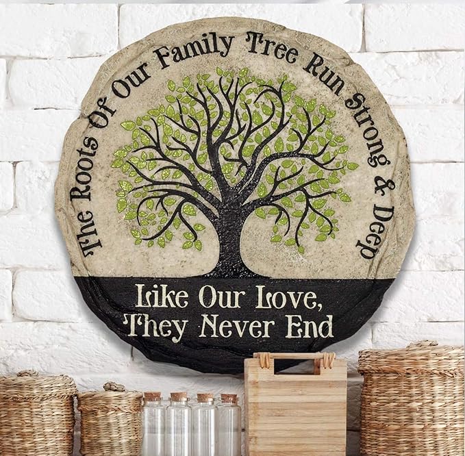 Spoontiques - Garden Décor - Moon & Back Stepping Stone - Decorative Stone for Garden