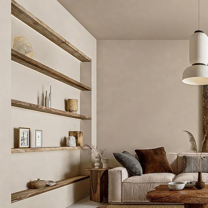 48 Inch Floating Shelves, 8 Inch Deep Floating Shelves for Wall, 5 Tier Hanging Wall Shelf with Invisible Brackets, Wall Mounted Display Shelves for Bathroom, Bedroom, Living Room,5 Tier