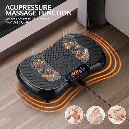 Vibration Plate Exercise Machine, Lymphatic Drainage Machine for Weight Loss, Full Body Workout Vibrate Fitness Platform, Helps Toning Shaping Wellness Home Gyms Workout - Max User Weight 330lbs