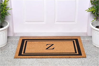 Calloway Mills 152961830Z Black Border 18" x 30" Monogram Doormat, (Letter Z)