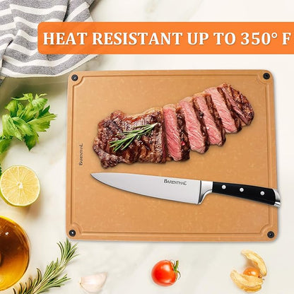 Large cutting boards for kitchen dishwasher - 2PC cutting board set double-sided with Non-Slip Feet and Juice Groove Composite chopping board for kitchen knife Friendly XL(18.8")+L(14.5")