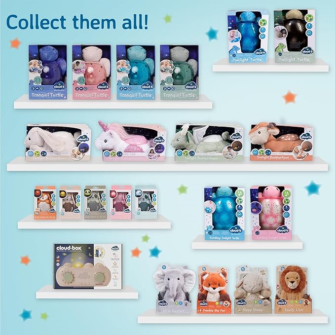 Cloud b Calming Nightlight Star Projector | Gentle Brightness | 3 Colors | 3 Constellations | Auto-Shutoff | Twilight Buddies®- Fawn