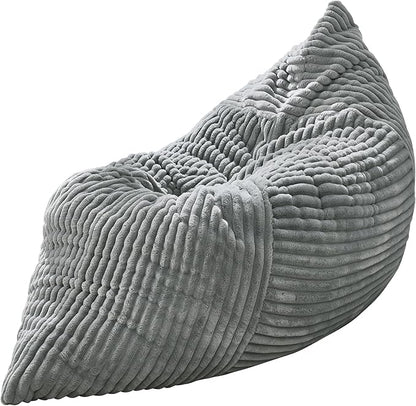 Hobestluk 3 in 1 Bean Bag Chair Giant Bean Bag Chairs Convertible Bean Bag Floor Cushion with Machine Washable Cover, Beanbag Chairs for Adult (Turquoise Grey)