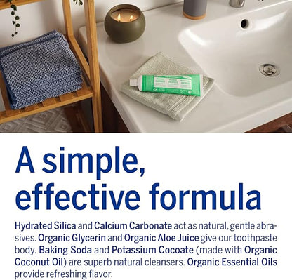 Dr. Bronner’s - All-One Toothpaste (Spearmint, 5 Ounce, 3-Pack)
