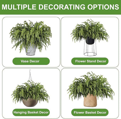 Artgar 24 Pcs Pine Branches - 18 Inch Artificial Green Pine Stem - Real Touch Christmas Greenery Pines Branches for DIY Flower Arrangement Home Indoor Christmas Decor