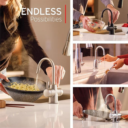 InSinkErator HOT250 Instant Hot and Cold Water Dispenser System & F-1000S Standard Under Sink Water Filtration System for Instant Hot and Cold Water Dispenser System