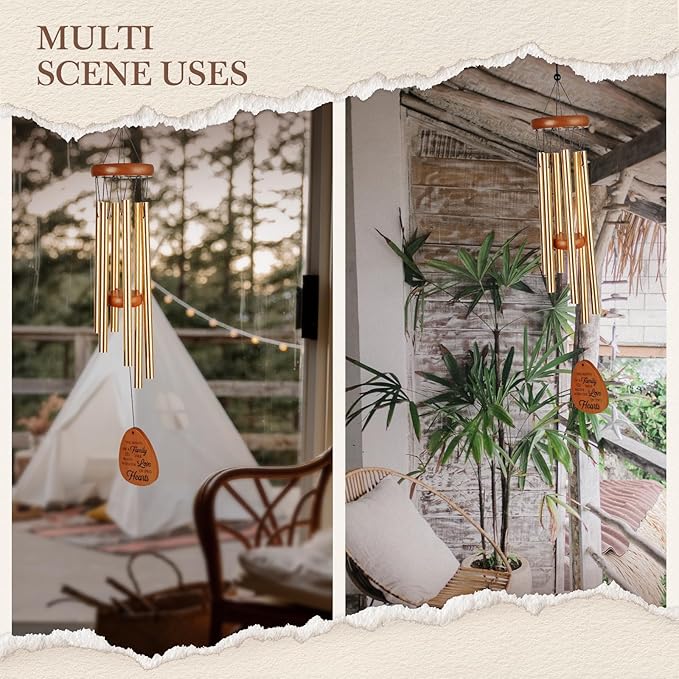 40th Wedding Anniversary Wind Chime, Happy 40th Anniversary Romantic Gifts for Couple, Parents, Wife, Husband, Friends, Ruby Wedding Anniversary's Keepsake Gifts Ideas