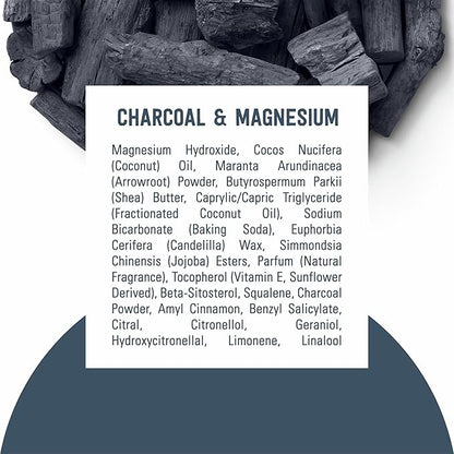 Schmidt's Aluminum-Free Vegan Deodorant Charcoal & Magnesium with 48 Hour Odor Protection, 2 Count for Women and Men, Natural Ingredients, Cruelty-Free, 2.65 oz, Pack of 2