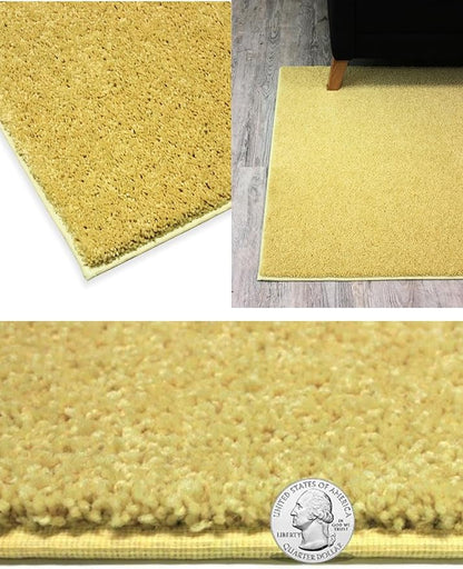 KOECKRITZ Soft and Colorful Kids Classroom Area Rugs (Passes Flammability Pill Test) Many Sizes and Bright Colors to Select from (10' x 10', Lemon)