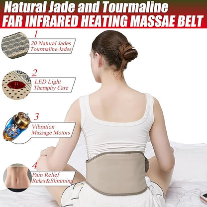 Slimming Electric Belt Hot Compress Electrified Heating Massage Pads for Lower Back Pain Far Infrared Heating Pads Lower Back Abdomen 7 Heat Settings up to 149°F