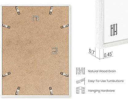 HAUS AND HUES Standalone White Oak Frame Set of 4-8.5x11