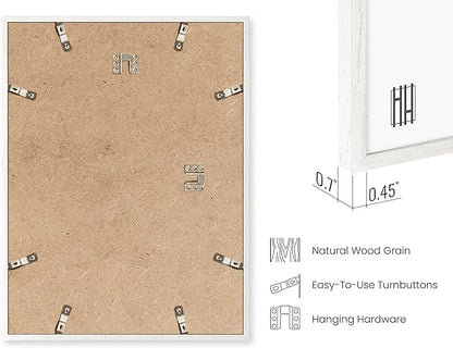 HAUS AND HUES Standalone White Oak Frame Set of 3-18x24