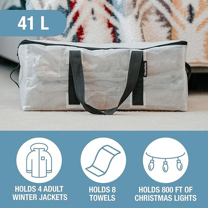 CleverMade Under Bed Storage Bag - Collapsible Storage for Shoes and Clothes Easy Use - Heavy Duty Utility Bag Home