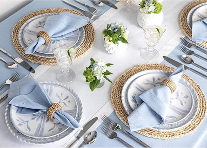 Solino Home Linen White Table Runner 60 Inches - Classic Hemstitch, 100% Pure Linen Coffee Table Runner 14 x 60 Inch Ideal for Dresser Tables - Fall, Autumn, Halloween, Thanksgiving