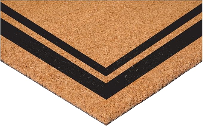Calloway Mills 152963048C Black Border 30" x 48" Monogram Doormat Letter (C)