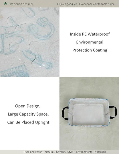 Rectangular Folding Laundry Basket,waterproof Canvas Basket,gift basket,Suitable for children's room,Clothes,Toys Storage(musical instrument)