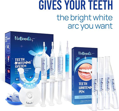 VieBeauti Teeth Whitening Pen (4 Pcs), 40+ Uses, Effective, Painless, No Sensitivity, Travel-Friendly, Easy to Use, Beautiful White Smile, Mint Flavor