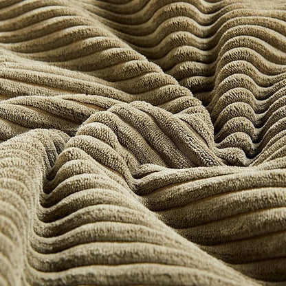 Fancy Homi 2 Packs Olive Green Long Lumbar Decorative Throw Pillow Covers 12x24 Inch for Couch Bed Sofa, Rustic Farmhouse Boho Home Decor, Soft Striped Corduroy Rectangle Accent Cushion Case 30x60 cm