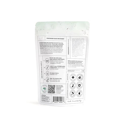 Bathorium Northern Sage Recovery Crush, Revitalizing Bath Soak, Dead Sea & Epsom Salt, Sage, Pine, Eucalyptus, pH-Balanced for Women, 5+ Baths, 21 oz