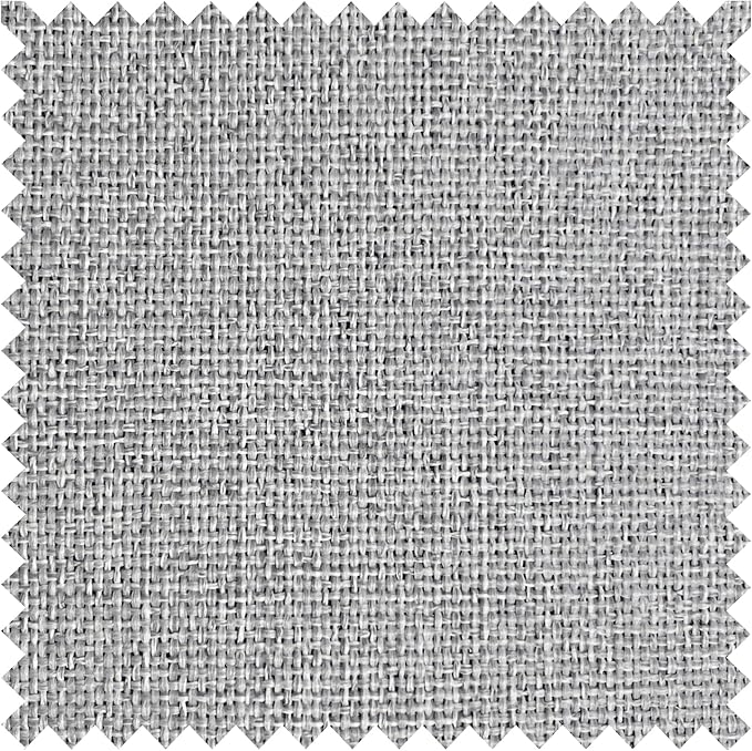 Macochico 52”Wx96”L 100% Blackout Curtains for Bedroom Living Room Nursery Silver Grey Pinch Pleated Linen Curtains Farmhouse Burlap Drapes Thermal Window Panels with Hooks and Tieback 1 Panel