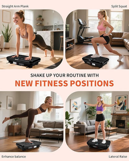 Shake Plate Vibration Exercise Machine for Lymphatic Drainage Massager & Weight Loss, 400 lbs Capacity Whole Body Vibrating Plate Workout for Women and Men