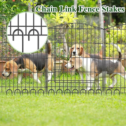 16 Inch Rebar Stakes J Hook 26 Pack Ground Stakes Heavy Duty Tent Stakes with Chisel Point End Chain Link Fence Stakes Galvanized Steel Ground Anchors Metal Spikes Black Coated