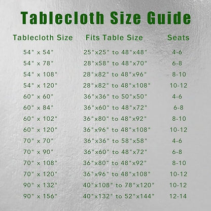 sancua Rectangle Tablecloth - 54 x 78 Inch - Stain and Wrinkle Resistant Washable Polyester Table Cloth, Decorative Fabric Table Cover for Dining Tables, Buffet Parties and Camping, Black