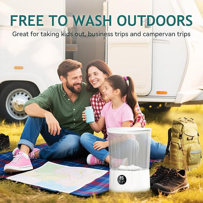 Mini Washing Machine,3000mAh Rechargeable Portable Underwear Washing Machine,Quiet and Lightweight,Deep Cleans Clothes,Low Noise,Small and Light,Suitable for Travel,Dormitory,RV and Apartment Use